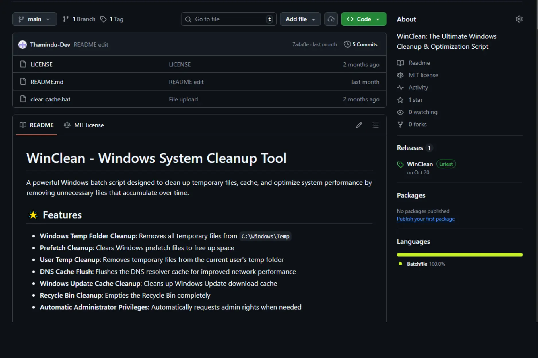 WinClean Optimizer
